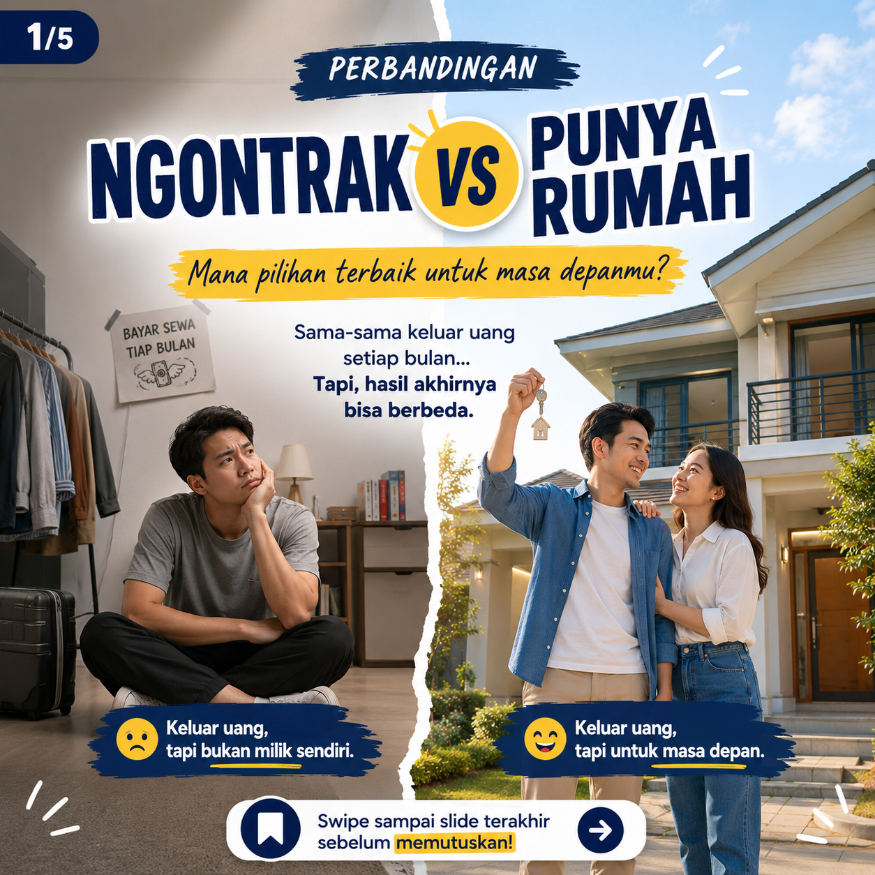 Perbandingan Ngontrak VS Punya Rumah 1 Perbandingan Ngontrak VS Punya Rumah