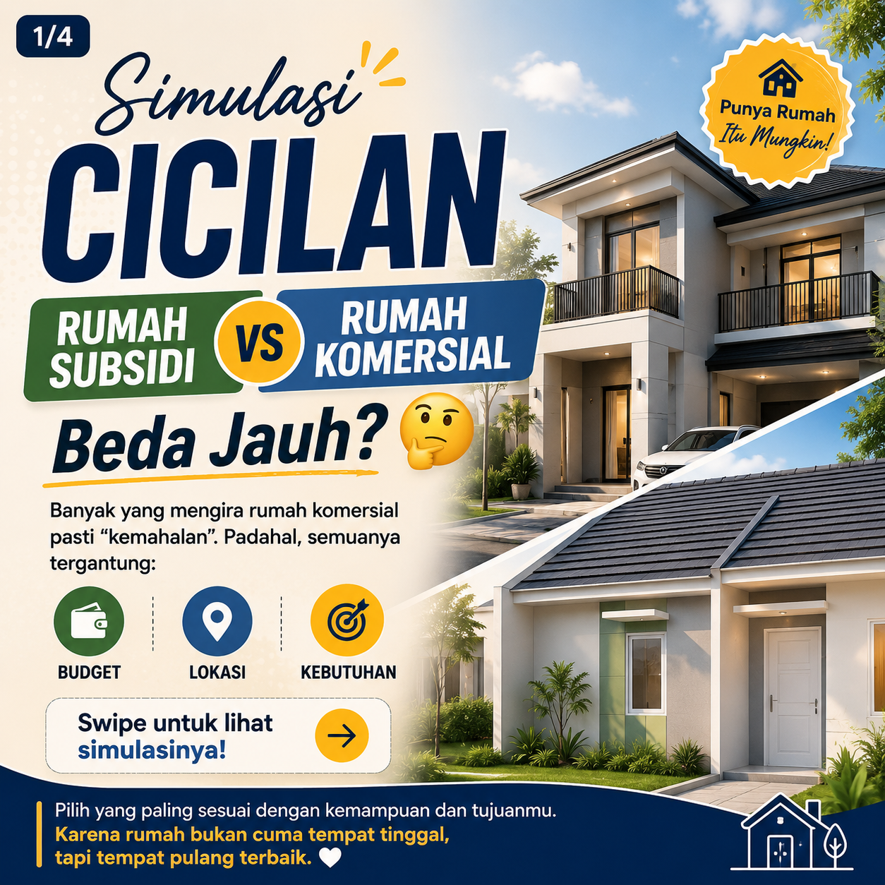 Simulasi Cicilan Rumah Subsidi vs Komersial 1 Simulasi Cicilan Rumah Subsidi vs Komersial